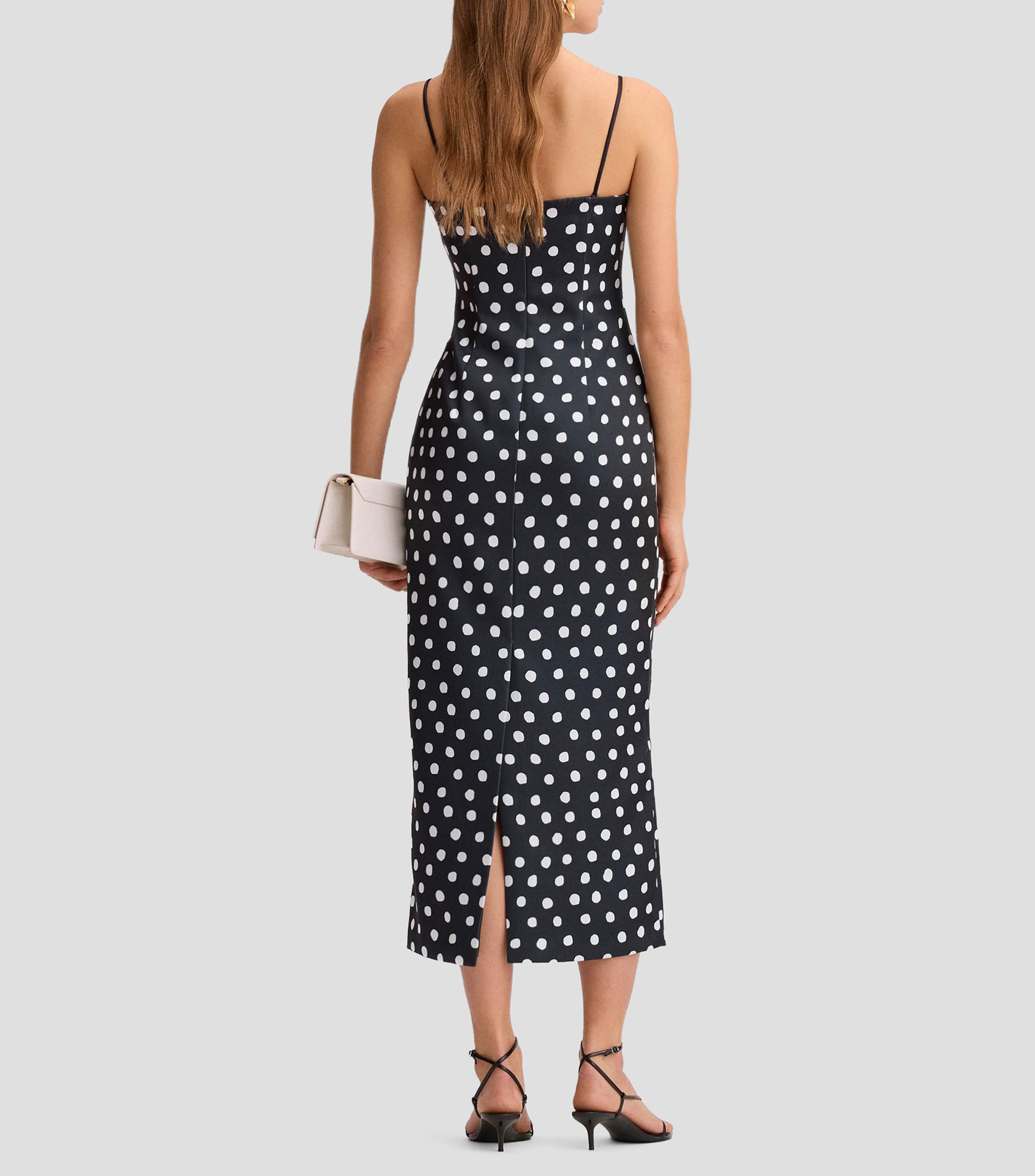 Vestido midi estampado Mujer
